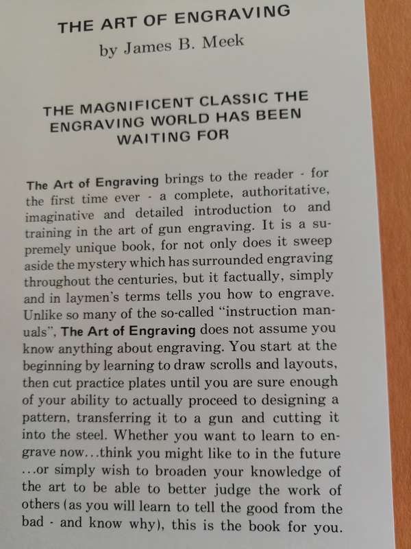THE ART OF ENGRAVING JAMES B MEEK A Book of Instructions ( trophies jewellery etc )