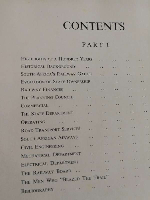 A CENTURY OF TRANSPORT 1860 1960 Achievements of S Africa RAIL ROAD AIR  & Harbour Services trains