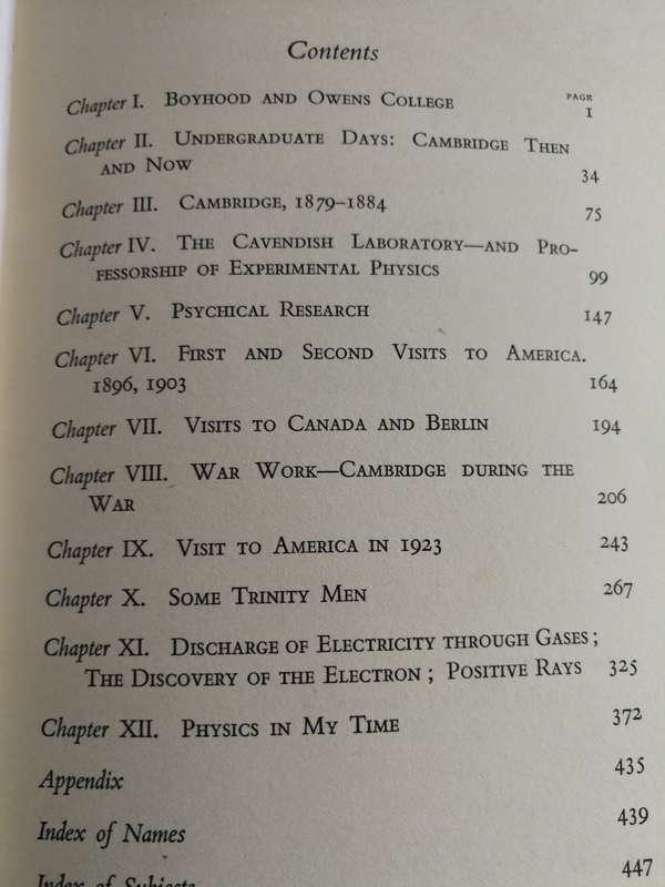 RECOLLECTIONS AND REFLECTIONS SIR J J THOMPSON  ( Science Physicist)