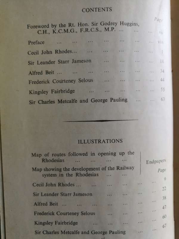 FOUNDERS OF RHODESIA G H TANSER 1950  includes Rhodes Jameson Beit & Frederick Courteney Selous etc