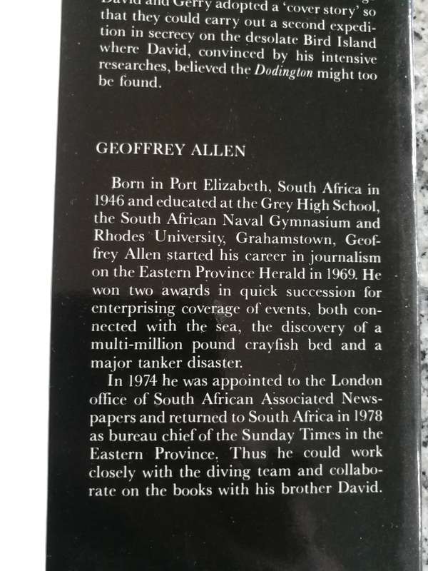 CLIVE'S LOST TREASURE GEOFFREY & DAVID ALLEN Diving off Bird Island Port Elizabeth Shipwrecks