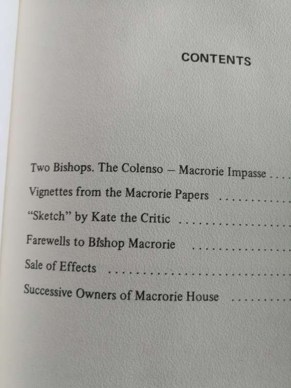 MACRORIE GENTLE BISHOP OF MARITZBURG & his confrontation with JOHN WILLIAM COLENSO 1869-1891