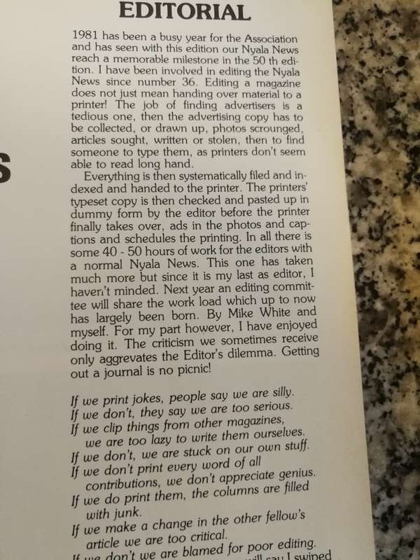 NYALA NEWS SPECIAL 50th Edition 4th Quarter 1981 Natal Hunters & Game Conservation Association