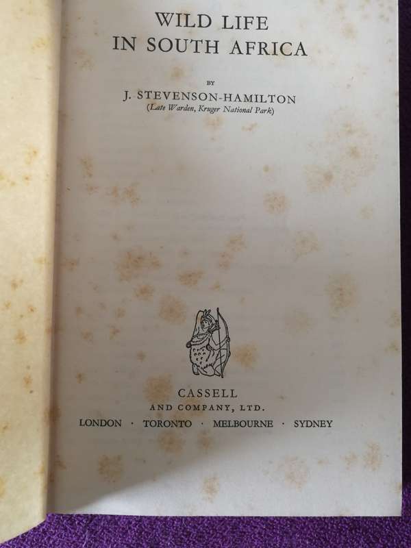 WILDLIFE IN SOUTH AFRICA J STEVENSON-HAMILTON Late Warden of the Kruger National Park 1947