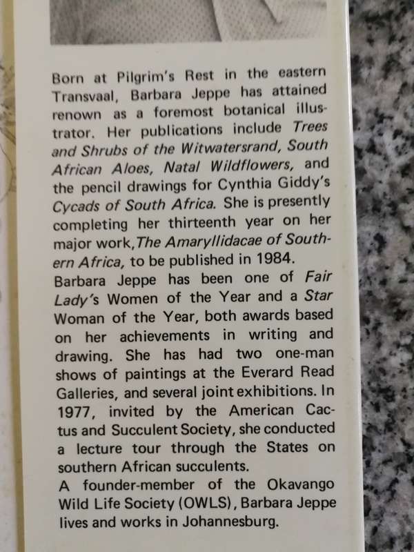 BARBARA JEPPE SOUTH AFRICA IS MY GARDEN 24 ORIGINAL WATER COLOURS 150 SPECIES IN COLOUR