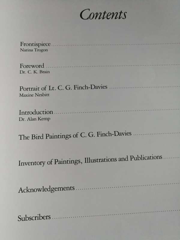 THE BIRD PAINTINGS OF C G FINCH-DAVIES Limited Edition 4023 of 5026 copies FINCH DAVIES
