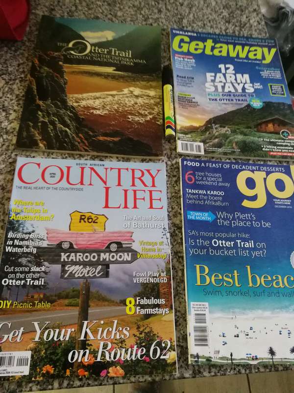 Bundle of 4 Books / Magazines  on the OTTER TRAIL  ( Hiking Trail Garden Route Tsitsikamma )