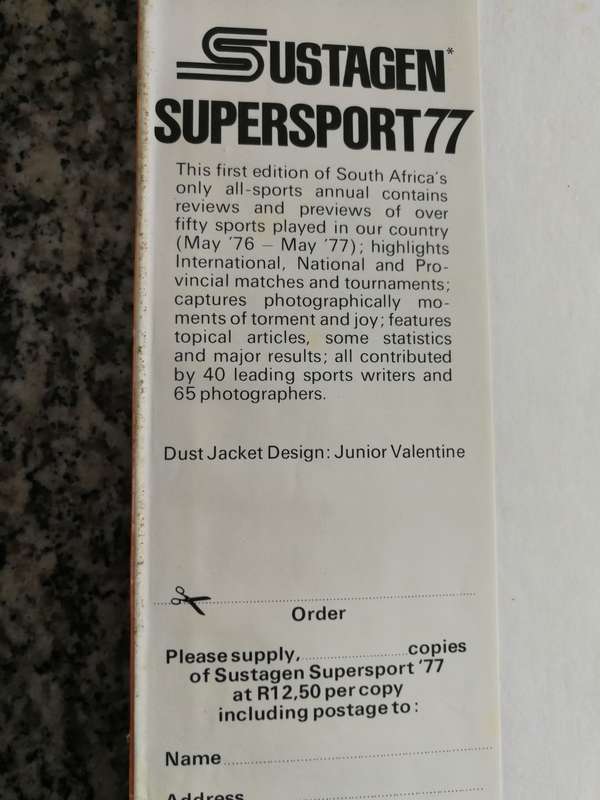 SOUTH AFRICA ALL SPORTS ANNUAL May 1976 to 1977 OVER 50 Sports SUSTAGEN SUPERSPORT77