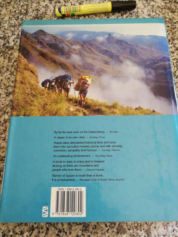 BARRIER OF SPEARS Drama of the Drakensberg R O PEARSE New Edition with JAMES BYROM ( Mountains )