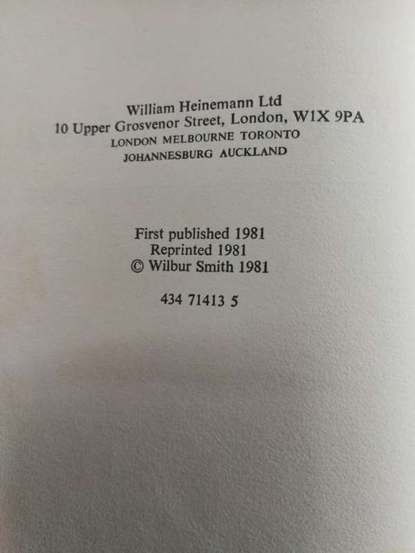 WILBUR SMITH MEN OF MEN Heineman Reprinted 1981