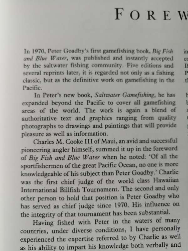 SALTWATER GAMEFISHING Offshore and Onshore PETER GOADBY  ( fishing incl. reference to Cape Town  )