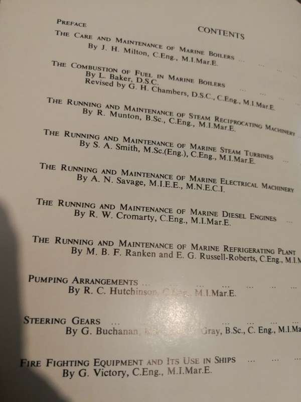 The RUNNING & MAINTENANCE OF MARINE MACHINERY A Course of instruction for Seagoing ships engineering