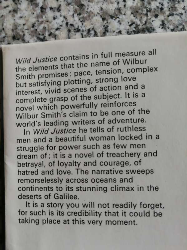 WILBUR SMITH WILD JUSTICE  Heineman First Published 1979