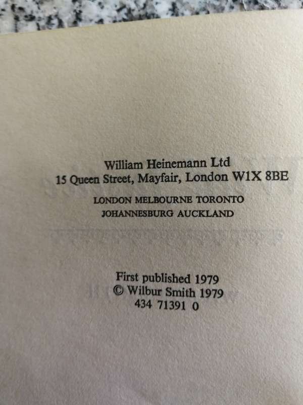 WILBUR SMITH WILD JUSTICE  Heineman First Published 1979