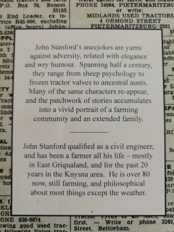EAST GRIQUALAND ANECJOKES JOHN STANFORD Stories spanning half a century