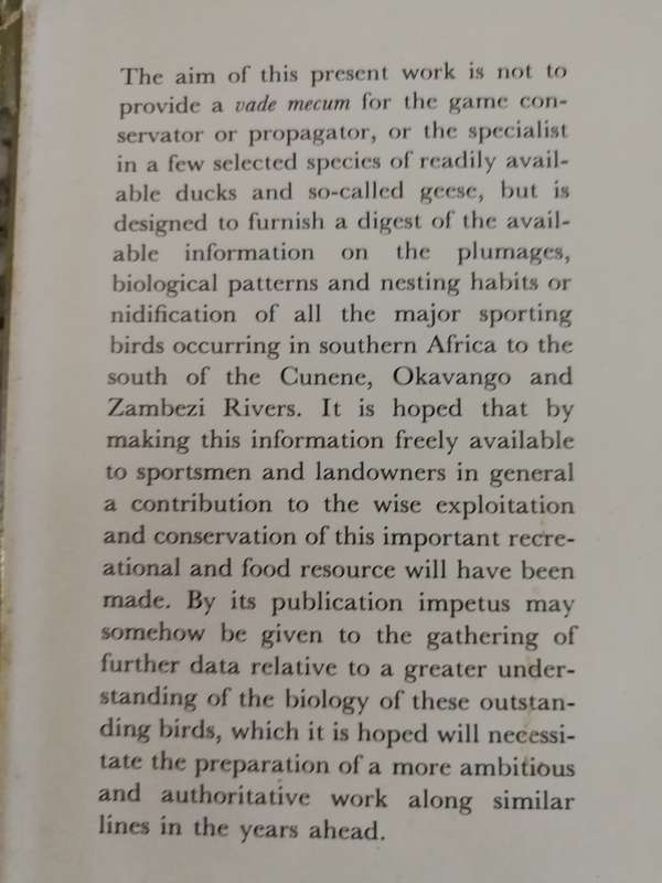 GAMEBIRDS OF SOUTHERN AFRICA P A CLANCEY ( Dust Jacket has some damage ) Game Birds