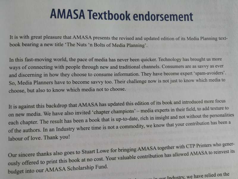 THE NUTS 'n BOLTS OF MEDIA PLANNING A Comprehensive Industry Guide Fourth Ed. 2011 AMASA