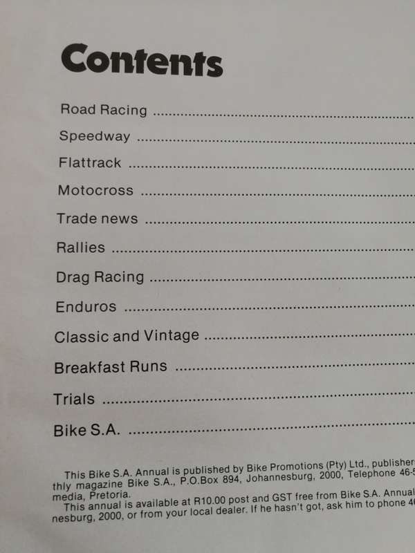 BIKE SA MOTOR CYCLING ANNUAL 1981 (  Motorcycles Motor bikes Motorcross & roadracing etc