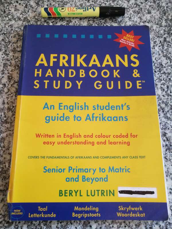 AFRIKAANS HANDBOOK & STUDY GUIDE English Students SNR PRIMARY - MATRIC & BEYOND BERYL LUTRIN