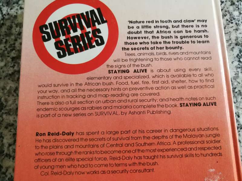 Reserved for AfricanStuff RON REID DALY COMMANDER OF THE SELOUS SCOUTS  STAYING ALIVE