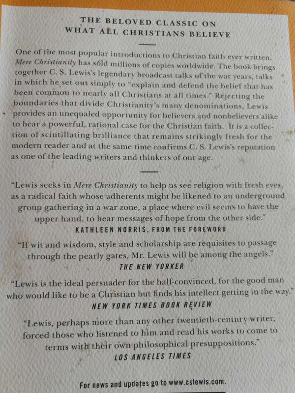 C S LEWIS MERE CHRISTIANITY