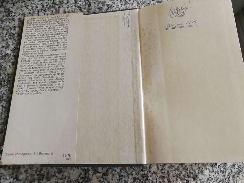 A SPARROW FALLS WILBUR SMITH HEINEMANN FIRST EDITION 1977