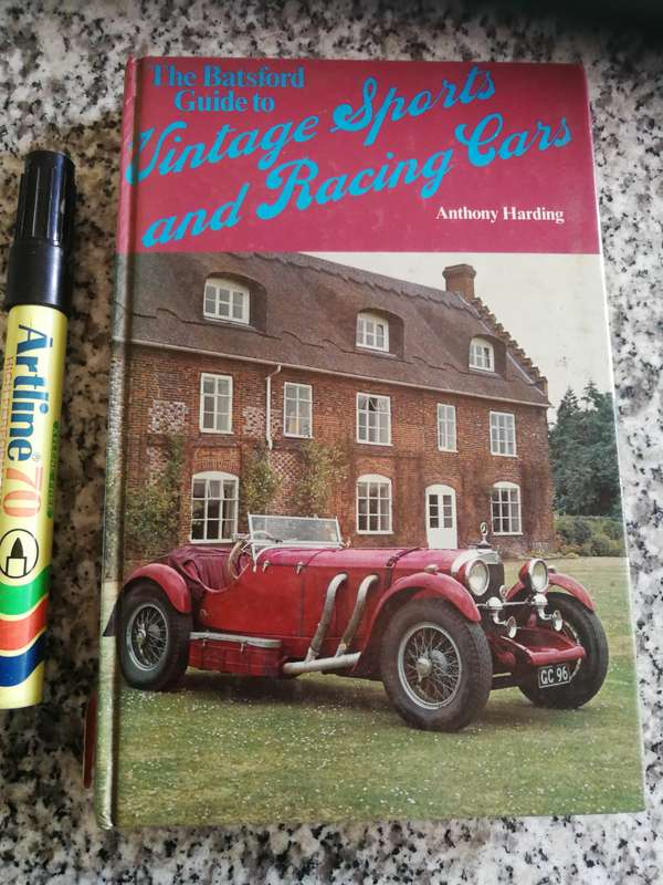 The Batsford Guide to VINTAGE SPORTS and RACING CARS up to 1930 ANTHONY HARDING  1978