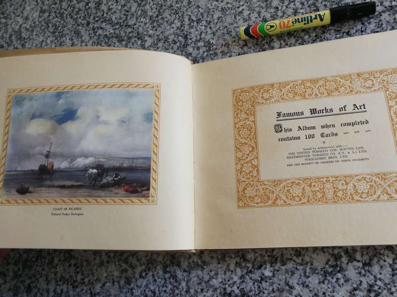 FAMOUS WORKS OF ART United Tobacco 100 Cards The World's Masterpieces  ( suggested for Art Students