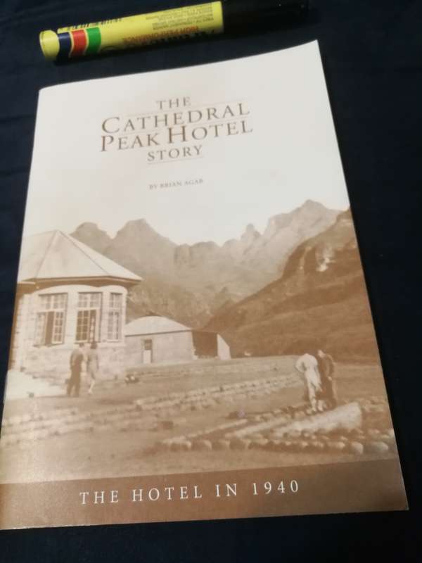 CATHEDRAL PEAK HOTEL STORY History of the Drakensberg Hotel BRIAN AGAR  SIGNED by the Hotel Owner
