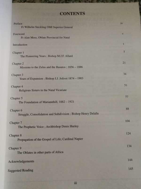 THE CATHOLIC CHURCH IN NATAL OVER 150 YEARS JOY BRAIN 2002  ( KwaZulu )