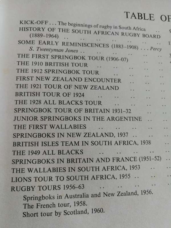 RUGBY IN SOUTH AFRICA publisher JOHNSTON & NEVILLE  on Behalf of S A Rugby Board 1964