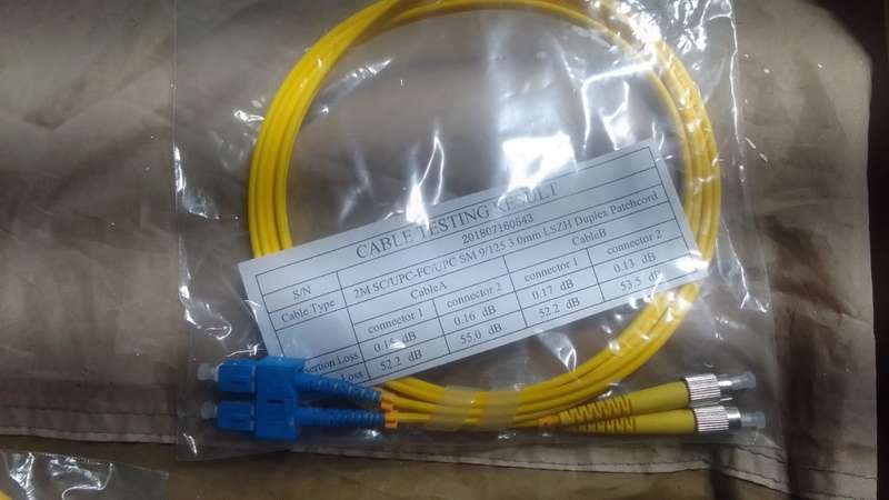 Fiber Patch Cable FC to SC UPC Mode Duplex