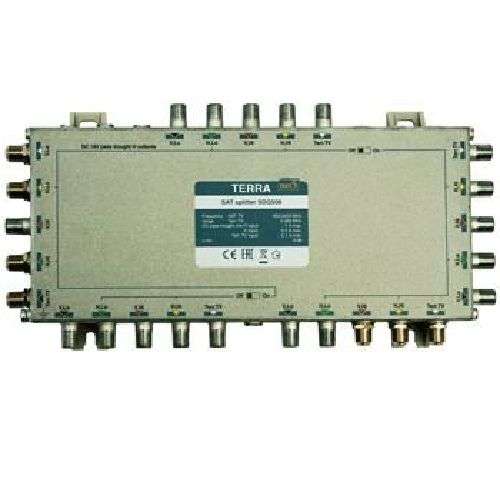 Terra SDQ508 - 5 Wire Splitter 4 Way 4 Satellite 1 Terrestrial