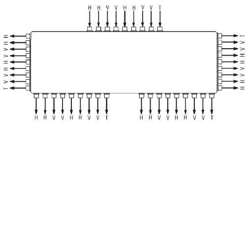 Terra SSQ908 - 4 way splitter for 8 SAT IF and terrestrial TV signals (36-Output)