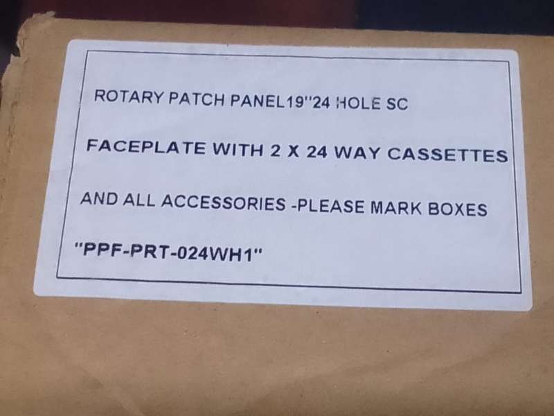 Fibre Rotary Patch Panel 2 x 24 way