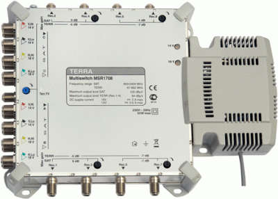 Terra MSR1708 - 17x8 outputs cable system, Radial multiswitch