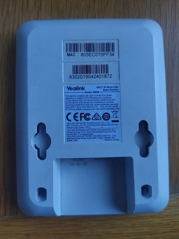 Yealink W80B base and power supply