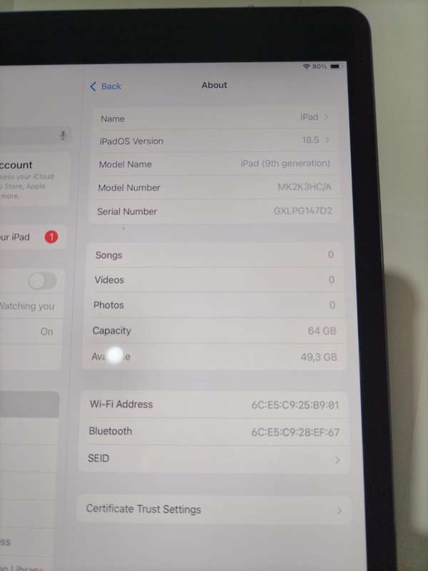 IPad 9th Gen  64GB Wifi