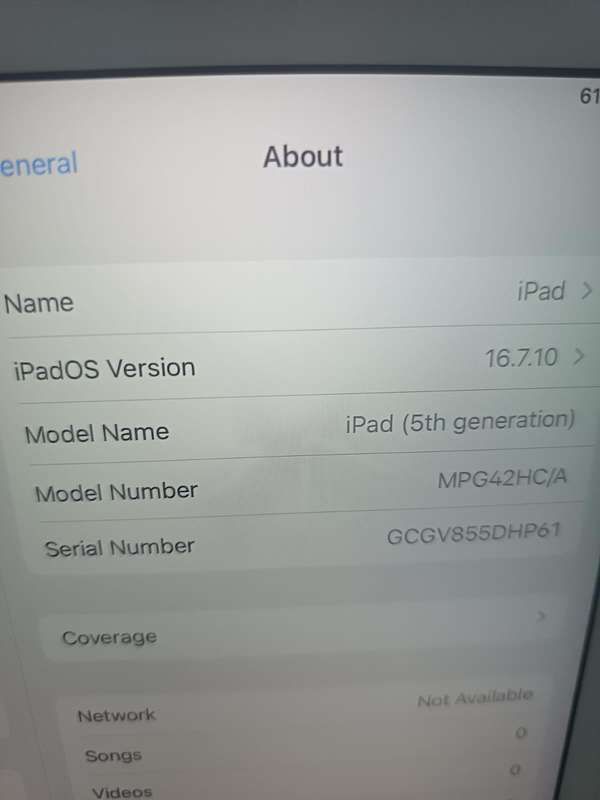 IPad 5th gen 32GB wifi clean condition