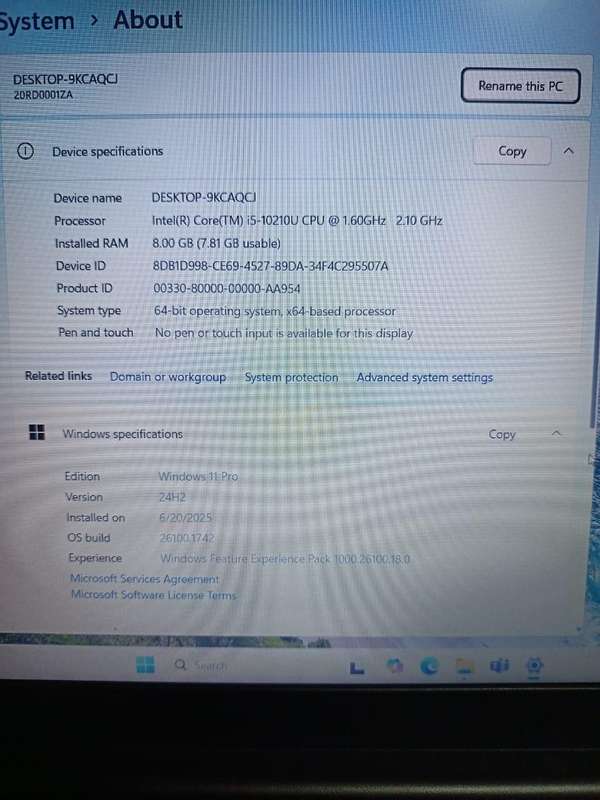 Lenovo ThinkPad E15 i5 10th generation - Laptop