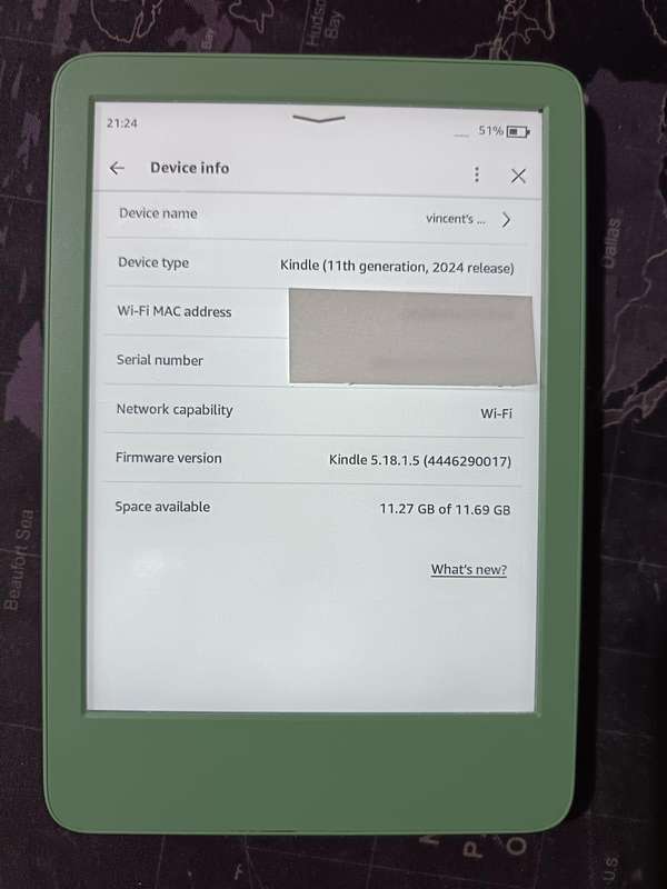 Amazon Kindle 11th gen2024 release model GO93L2 16GB