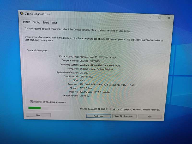 Dell Desktop i5 12th generation MODEL- OPTIPLEX 3000 Micro PC