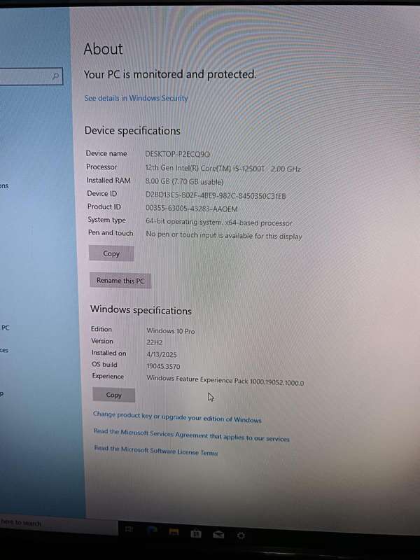 Dell Desktop i5 12th generation MODEL- OPTIPLEX 3000 Micro PC