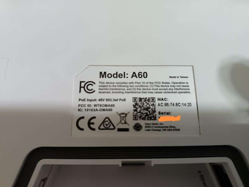 Open Mesh A60 Universal 802.11ac Cloud- Managed WI-FI Access Point