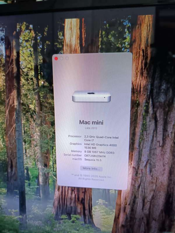 Mac Mini 2012 with i7 processor