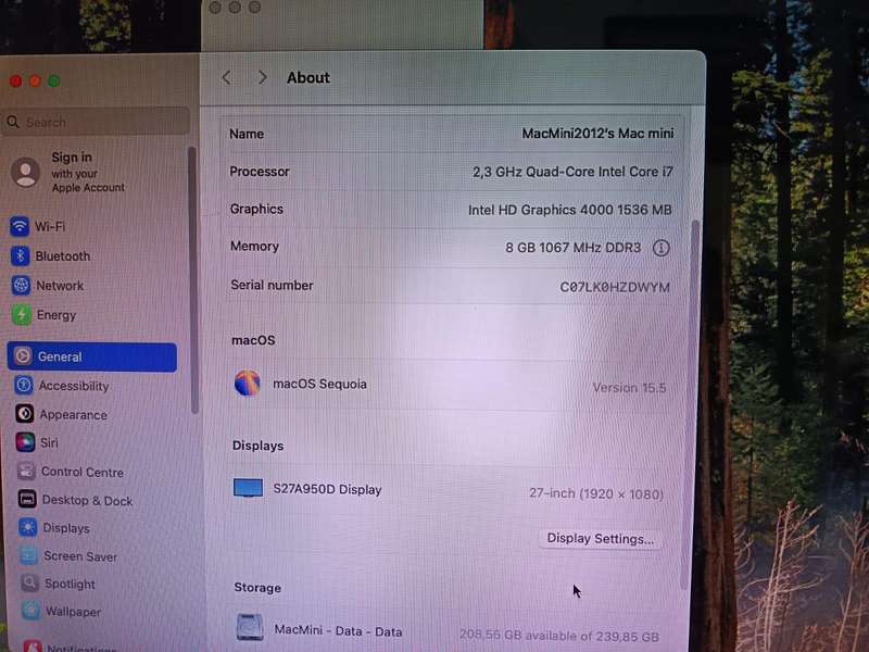 Mac Mini 2012 with i7 processor