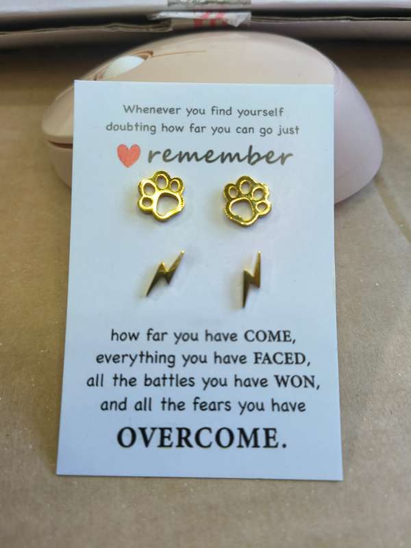 x2 Set GENUINE STAINLESS STEEL  Earrings  - DO NOT FADE Ref4