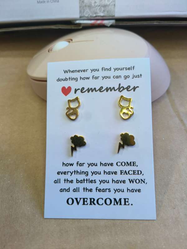 x2 Set GENUINE STAINLESS STEEL  Earrings  - DO NOT FADE Ref1
