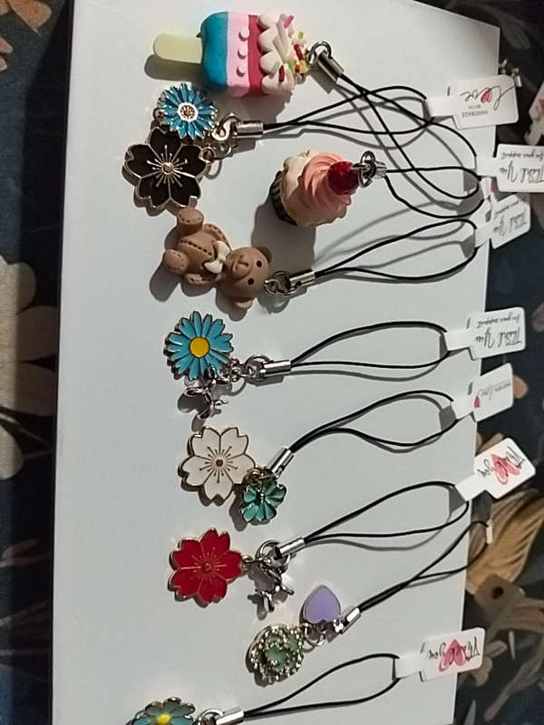x4 Pcs Phone Charms Keychain