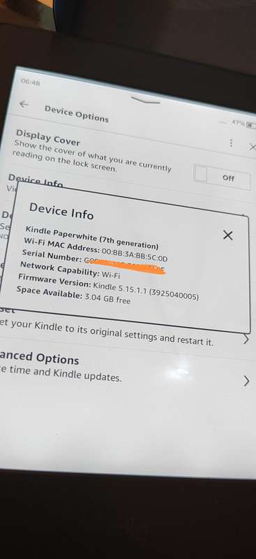 Amazon Kindle Paperwhite  7th Generation 6inch 4GB